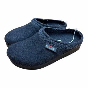 Stegmann Women's Wool Clogs Poly Sole Ocean Blue Size 7.5 Black Wool Clogs